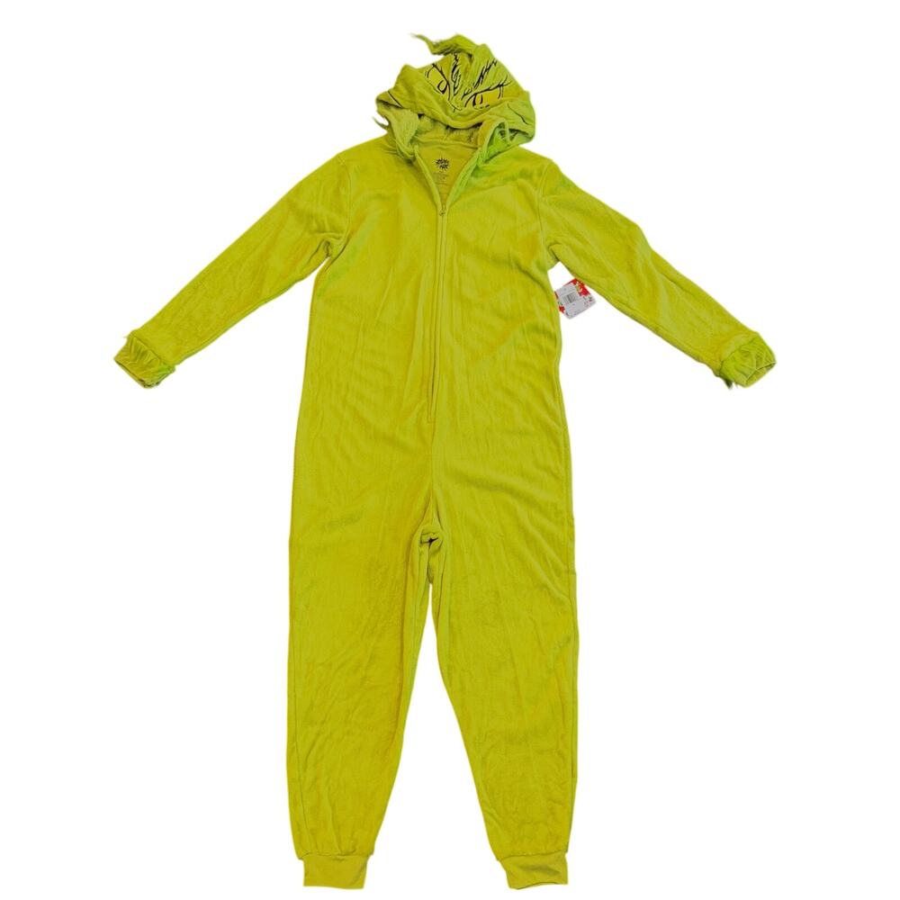 New The Grinch Dr. Seuss Adult Small Unisex One Piece Christmas Pajamas New